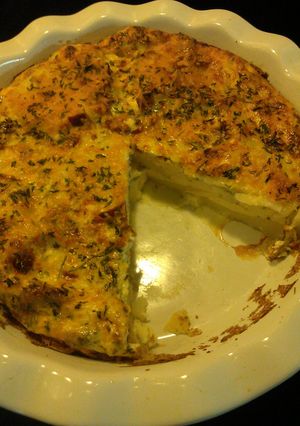 A picture of Cheddar,Bacon and Potato Frittata.