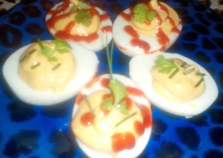 Steps to Make Any Night Of The Week Spicy Deviled Eggs