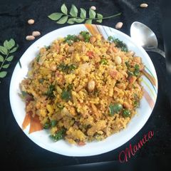 A picture of Leftover khaman/dhokla Upma.