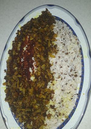 عکسی از دستور عدس پلو