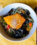 Guiso de verduras con zapallo y orejas de palo