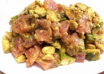 The New Way Make Recipe Wasabi Seasoned Avocado and Tuna Salad Delicious Perfect