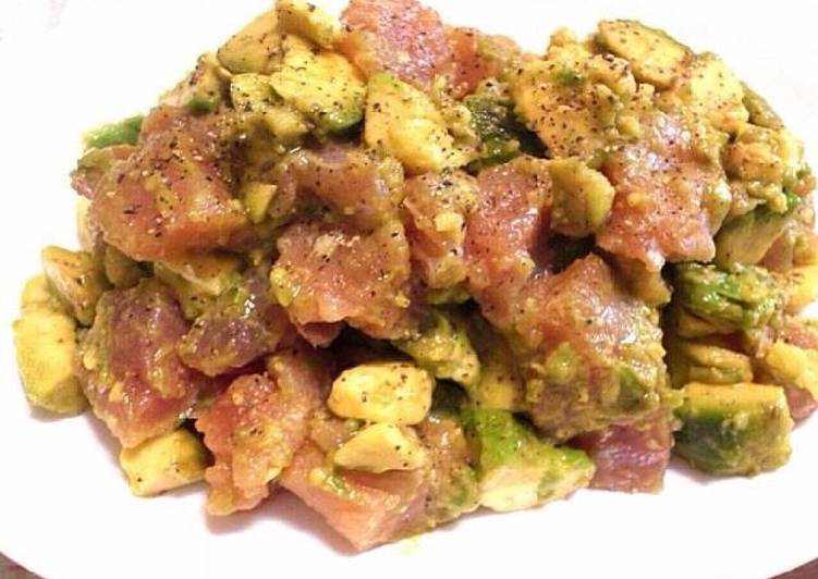 Recipe of Perfect Wasabi Seasoned Avocado and Tuna Salad