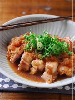 A picture of Tart Vinegar Sauce Chicken Simmered with Grated Daikon.
