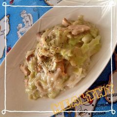 A picture of Low-Calorie & Easy Shirataki Cream Pasta.
