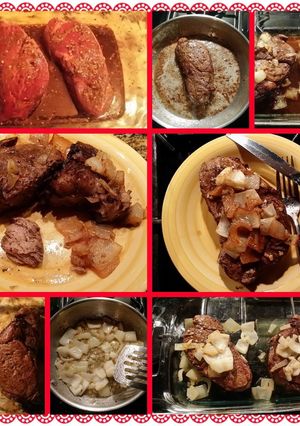 A picture of Taisen's simple filet with onions.