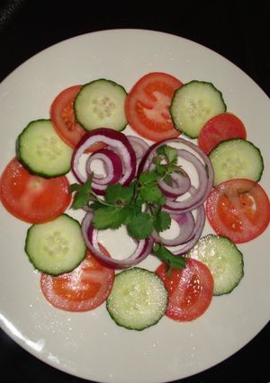 A picture of Side Dish Salad for Indian Food.