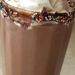 A picture of Rich Chocolate Pudding Milkshake.