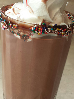 A picture of Rich Chocolate Pudding Milkshake.