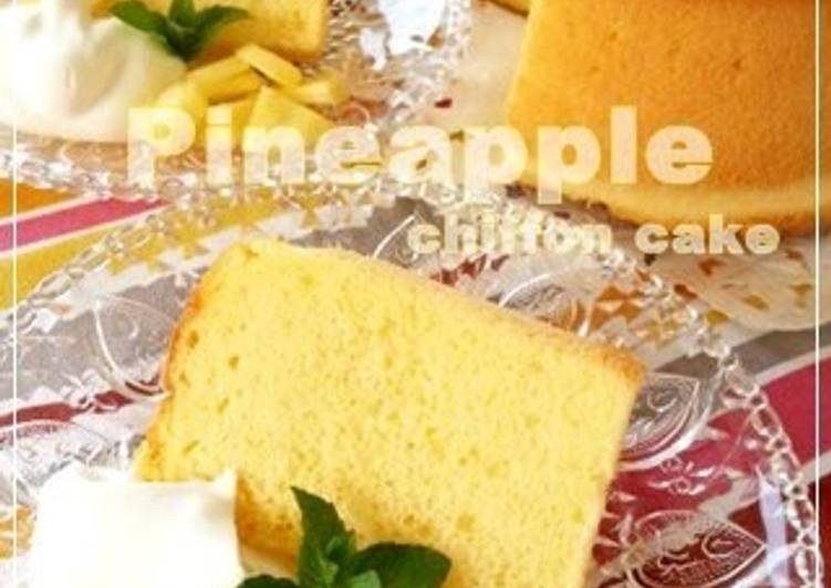 Chiffon Cake with Fresh Pineapple