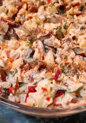 A picture of Greek Apple Salad.