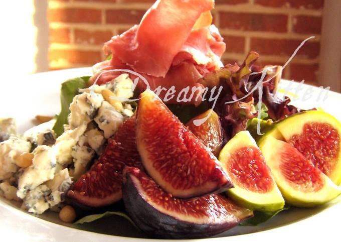 Recipe of Award-winning Fig, Dry-Cured Ham, and Blue Cheese Salad