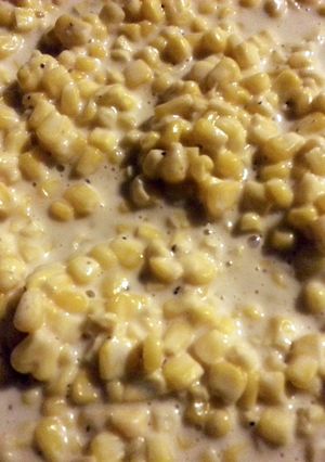 A picture of famous cream corn.