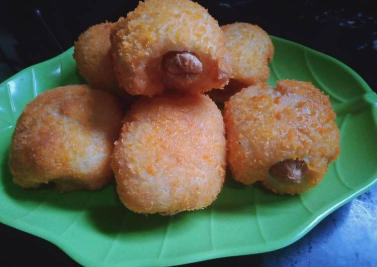 Resep Roti goreng isi sosis, Enak Banget