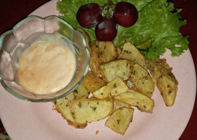 Cara Gampang Membuat Kentang Wedges gurihnya juaraa 🙈 Anti Gagal