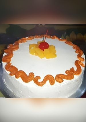 Una foto de Pastel tres leches de durazno