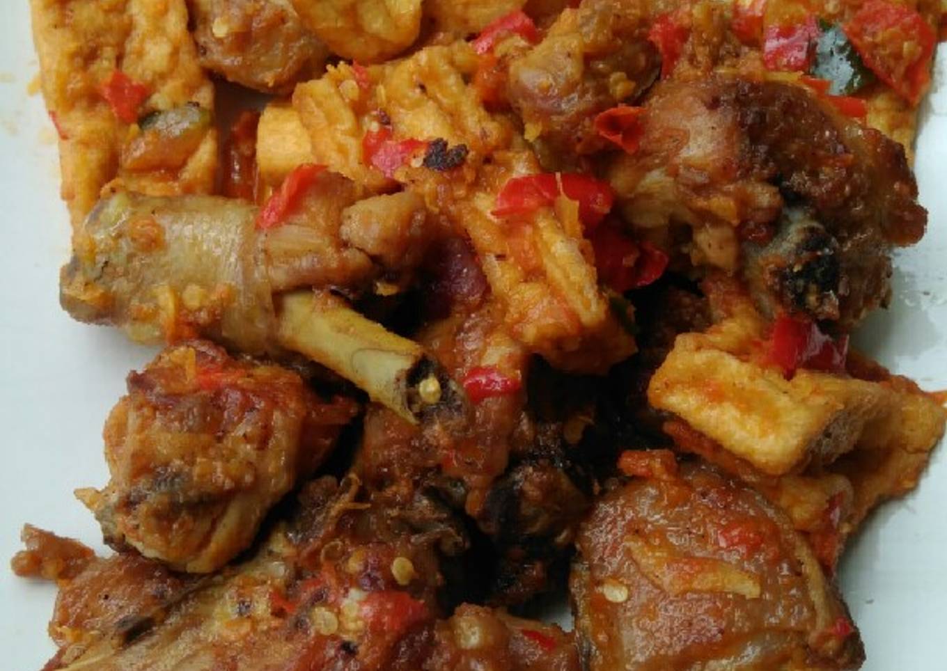Ayam tahu balado