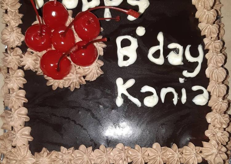 Birthday cake brownies kukus