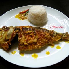 Twist Grilled Hilsha Mustard curry A picture of Twist Grilled Hilsha Mustard curry.