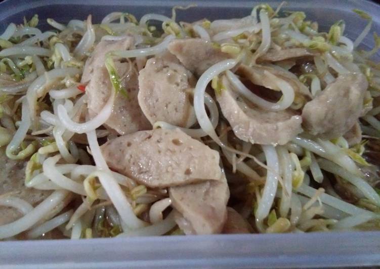 Cara Gampang meracik Sayur Toge campur bakso, Bisa Manjain Lidah