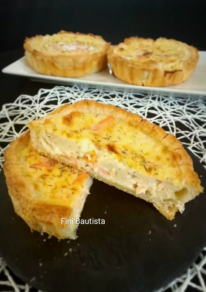 Una foto de Tartaletas de hojaldre y salmón