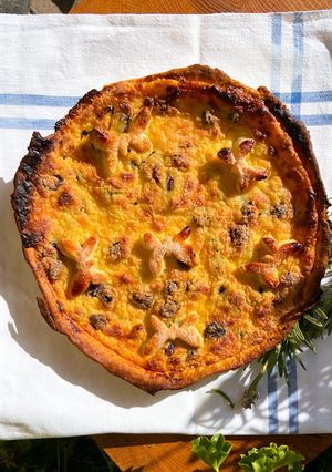 Una foto de Tarta de arándanos