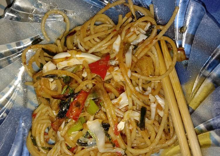 Cara Gampang Membuat Spaghetti mini (Sederhana homemade by me), Bikin Ngiler