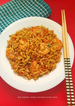 Foto resep Mie goreng udang sayuran