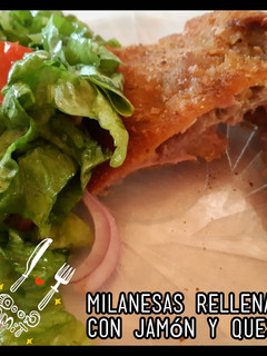 Una foto de Milanesas Rellenas c/Jamón y Queso