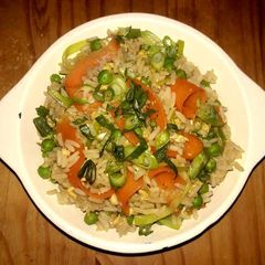 A picture of Vegetable loaded Fried Rice.