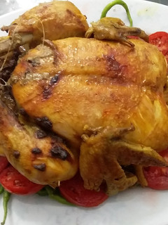 عکسی از دستور مرغ شکم پر