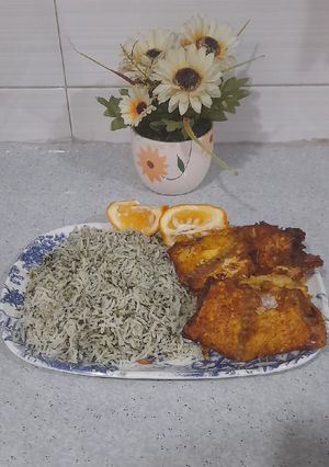 عکسی از دستور شوید پلو با ماهی