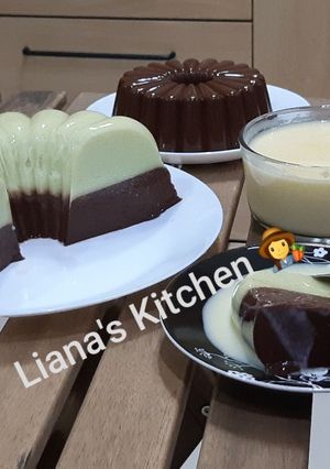 Foto resep Avocado Choco Puding dengan saus vla