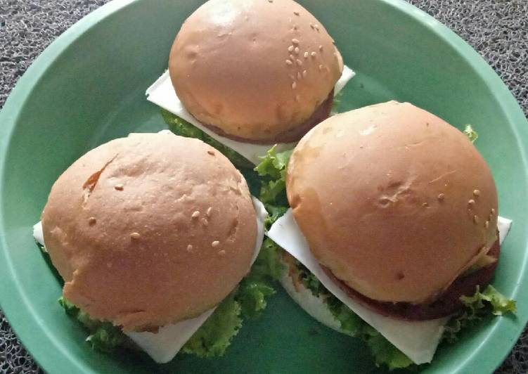 Burger sehat daju (daging keju)