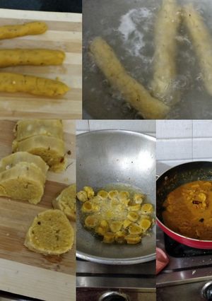 A picture of Gatte ki Sabji.