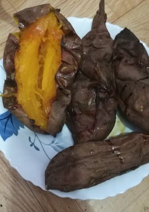 صورة لوصفة بطاطا حلووووه مشويه بالفرن