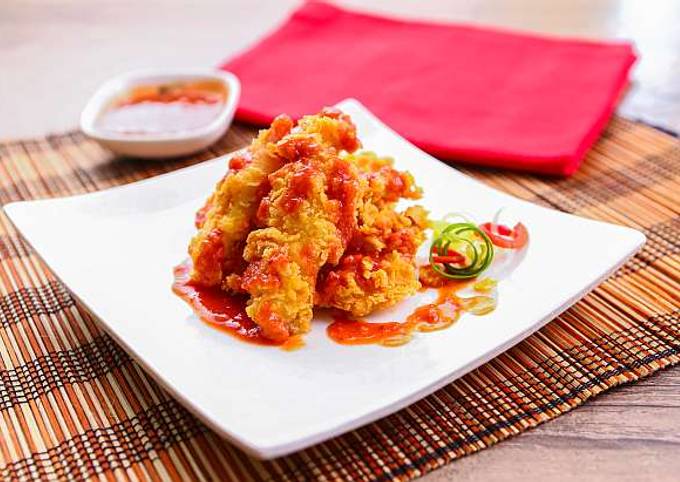 Resep Ayam Goreng Crispy Saos Padang
