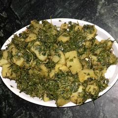 A picture of Methi aloo ki sabji.