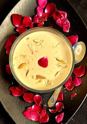 A picture of Rice kesar kheer.
