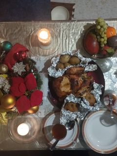 Una foto de Pollo asado especial Navidad