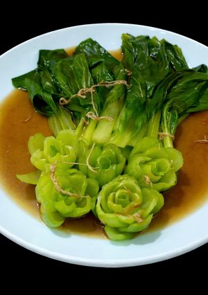 Hình của món SP.0285 - Cải Thìa Hấp Dầu Hào.