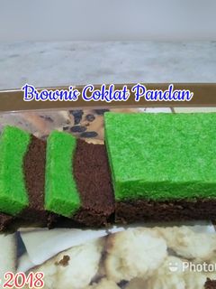 Foto resep Brownis Coklat Pandan