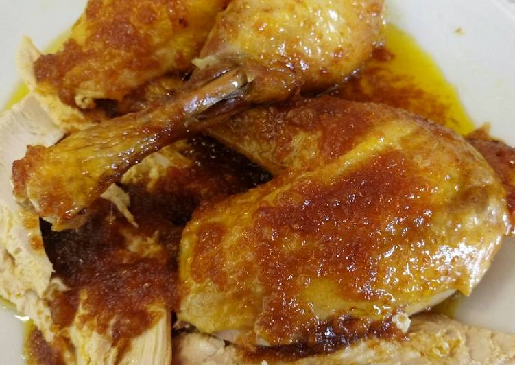 Steps to Prepare Favorite Roasted Capon with an orange and brandy sauce 🎄
