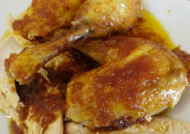 Roasted Capon with an orange and brandy sauce π