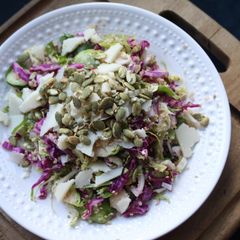 A picture of Shaved Brussel Sprouts Salad.