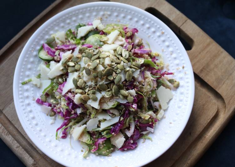 Steps to Make Super Quick Homemade Shaved Brussel Sprouts Salad