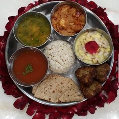 Sprouts cutlet and paneer butter masala A picture of Sprouts cutlet and paneer butter masala.