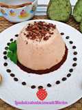 Flan de Chirimoya con Galleta de Chocolate