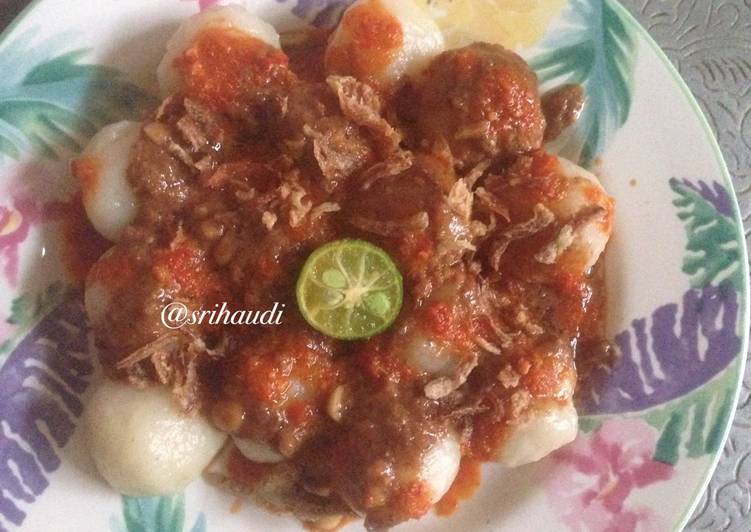 step by step Memasak Cilok saus kacang Jadi, tidak cukup satu
