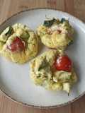 Omelette façon muffins au Philadelphia, courgettes et tomates cerises